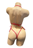 DW OS RED BUTTERFLY ADJUSTABLE TOP & G-STRING 2PC