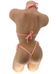 TURQUOISE LACE W/ PINK RHINSTONE G SET