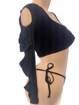 BLACK LONG SLEEVE SLIT SET