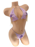 PURPLE CLUTCH FRINGE SET