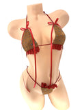 COPPER BOWS BIKINI TOP & G STRING 2PC