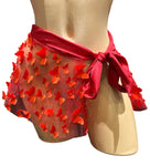 DW OS RED BUTTERFLY TIE SKIRT