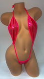 CORAL TWINKLE RAIN THONG SLING SHOT ONE PIECE