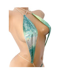 OMBRE TEAL RHINESTONE ONE PIECE