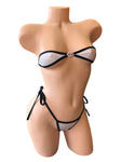BLACK KISSABLE INFINITY TOP & TIE G STRING 2PC