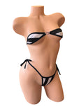 BLACK KISSABLE INFINITY TOP & TIE G STRING 2PC