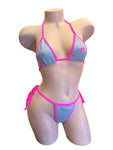 SPEARMINT RHINO NEON SIDE TIE BIKINI  SETS