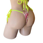 SW S-M-L 70s SWIRL TIE SIDE BRAZILIAN BIKINI BOTTOM