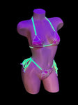 STRAWBERRY LEMONADE  TIE SIDE BRAZILIAN BIKINI BOTTOM