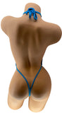 DW OS BLUE BEDAZZLED RAIN G-STRING SLING SHOT OP