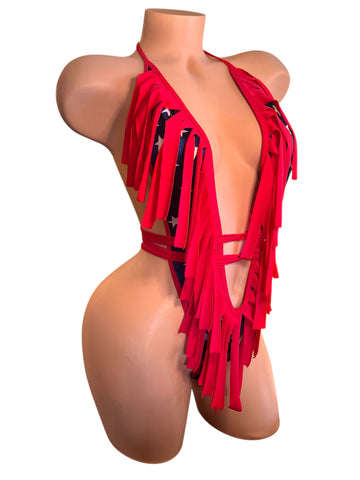 4TH OF JULY FRINGE WRAP ME UP SWIMWEAR
