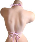 BABY PINK TWINKLE BEADED BIKINI TOP