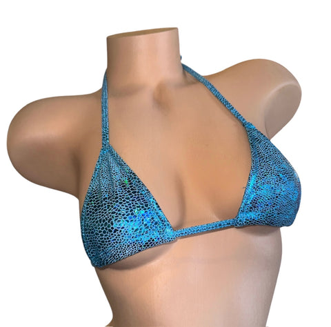 OCEAN SPARKLE BEADED BIKINI TOP