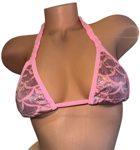 PINK MERMAID BRAIDED TOP