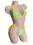 YELLOW FORBIDDEN THONG 2PC