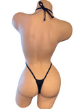 BLACK PYTHONG RAIN THONG SLING SHOT