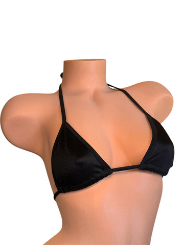 BLACK LINED BIKINI TOP