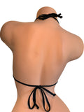 BLACK LINED BIKINI TOP