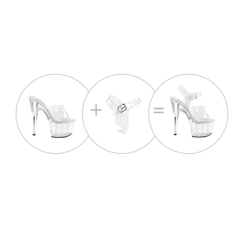 CLEAR DETACHABLE ANKLE STRAPS