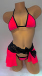 LATE NIGHT LACE 3PC TIE SKIRT SET