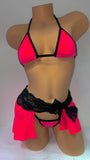 LATE NIGHT LACE 3PC TIE SKIRT SET