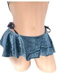 JADE CRUSHED VELVET HI-LOW SKIRT