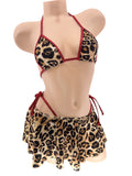 CHEETAH 3PC SKIRT SET