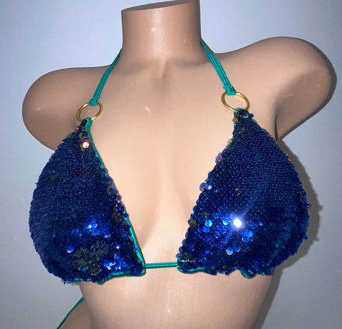 BAHAMA MAMA MERMAID BLUE BIKINI TOP