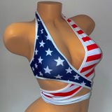 STAR & STRIPED HALTER TOP