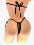 GOLDEN LATTICE SLASHED INFINITY THONG 2PC