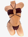 BURGUNDY BELLA THONG 2PC