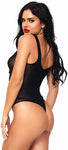 OPAQUE LACE UP THONG TEDDY