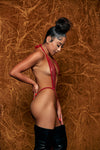 Red sequins sling shot