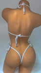 RHINESTONE DENIM G STRING 2PC SET