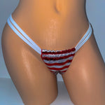 PATRIOTIC STRIPED DOUBLE STRAP BOTTOMS