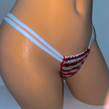 PATRIOTIC STRIPED DOUBLE STRAP BOTTOMS