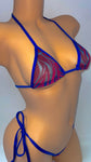 BERRY BLAST BIKINI TOP&TIE G STRING 2PC SET