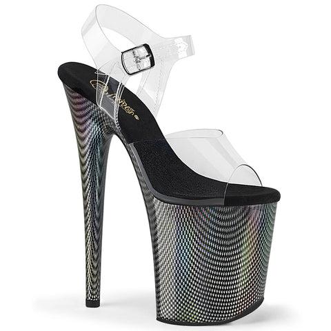 SILVER SWIRL 8" HEELS